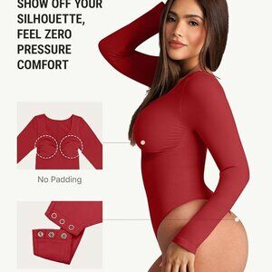FeelinGirl Women's Long Sleeve Shapewear Bodysuit